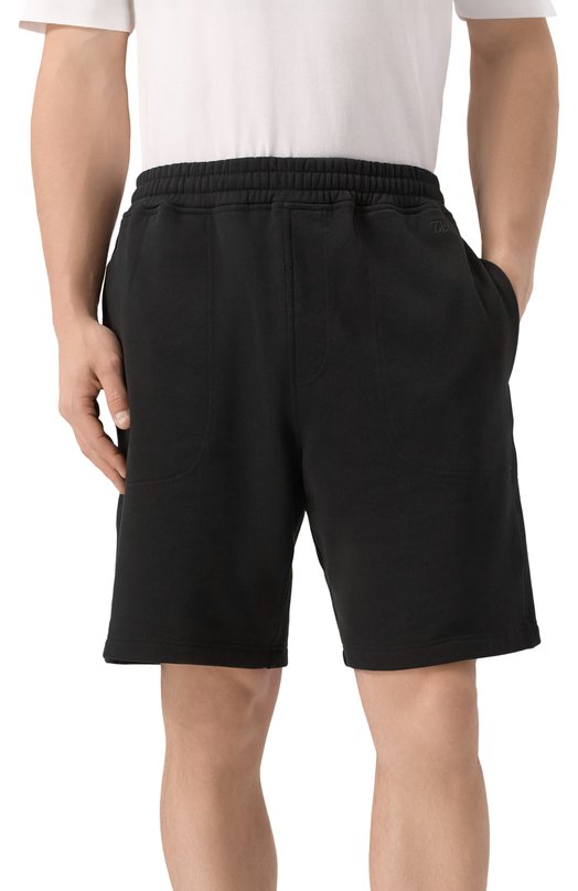 Хлопковые шорты Zegna N6N10/194 Чёрный  N6N10/194 Фото 3
