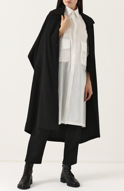 Хлопковое платье-рубашка с накладными карманами Y`S, арт. YQ-D05-030, фото 2