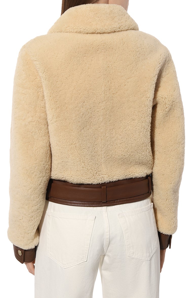 Кожаная куртка с меховой отделкой CHLOÉ, арт. CHC23ACV05/204, фото 1