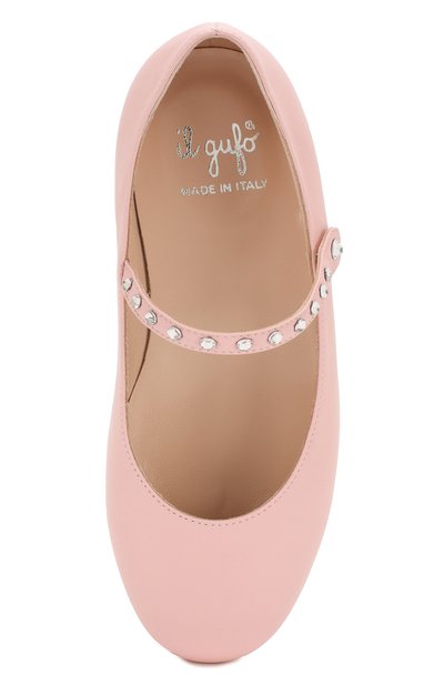 Кожаные балетки IL GUFO розового цвета по цене 22700 руб., арт. G313/VITELL0 NAPPAC0/27-30, фото 4 Кожаные балетки IL GUFO, арт. G313/VITELL0 NAPPAC0/27-30, фото 4