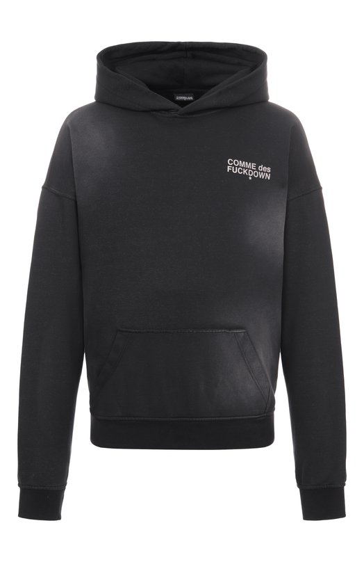 Хлопковое худи Comme des Fuckdown CFABM01740 Чёрный CFABM01740