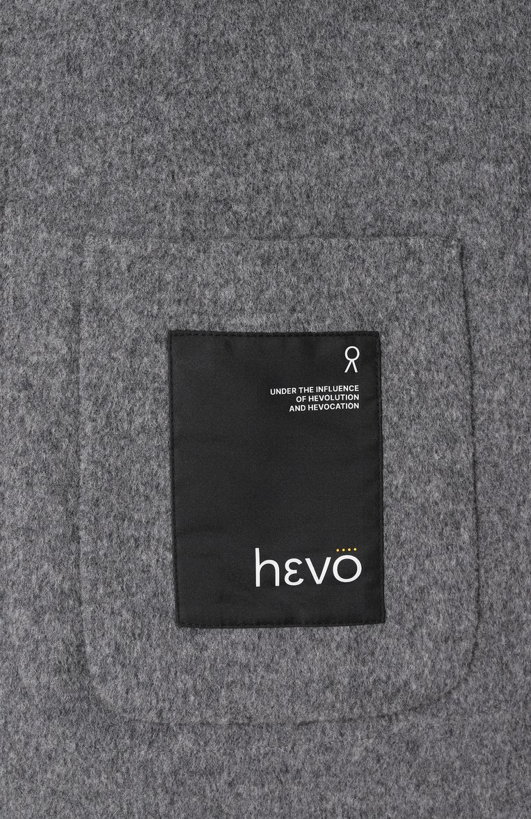 Мужской шерстяное пальто HEVO серого цвета, арт. VENTURA D/G700 | Фото 7 (Длина (верхняя одежда): Короткие; Материал внешний: Шерсть; Материал подклада: Вискоза; Рукава: Длинные; Мужское Кросс-КТ: пальто-верхняя одежда; 1-2-бортные: Однобортные; Стили: Кэжуэл; Автоматизация состава: Проставлено; Автоматизация ТО: Проставлено)