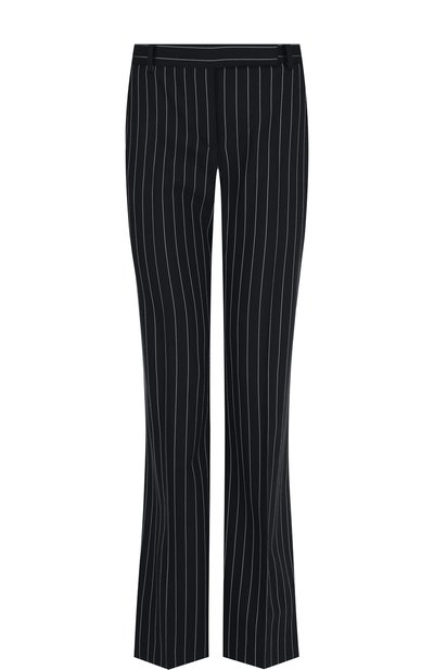 Женские расклешенные шерстяные брюки в полоску ALEXANDER MCQUEEN, арт. 530060/QLJ05