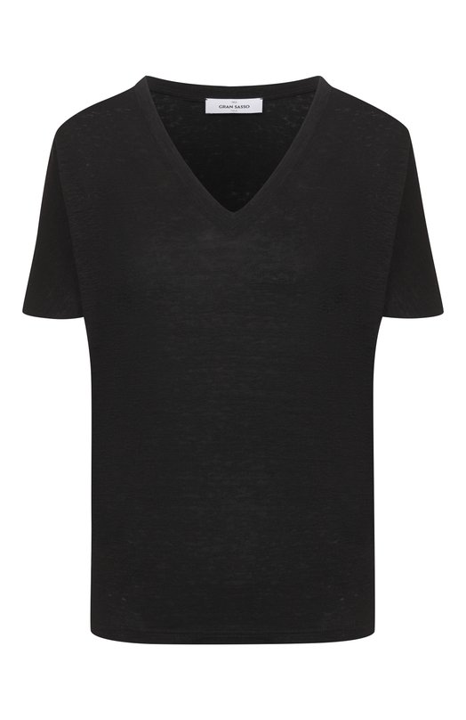 Льняная футболка Gran Sasso 60230/96800 Чёрный 60230/96800