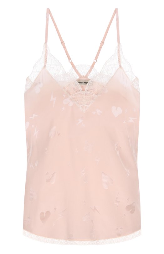 Шелковый топ Zadig and Voltaire WWCR01257 Розовый WWCR01257