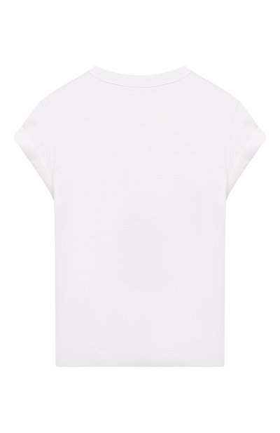 Хлопковая футболка BRUNELLO CUCINELLI белого цвета по цене 21500 руб., арт. B0A45T095B, фото 2 Хлопковая футболка BRUNELLO CUCINELLI, арт. B0A45T095B, фото 2