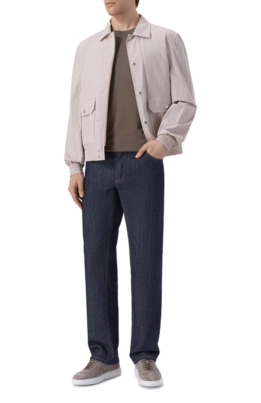 Футболка из шелка и хлопка Kiton UMK0874 Коричневый  UMK0874 Фото 2