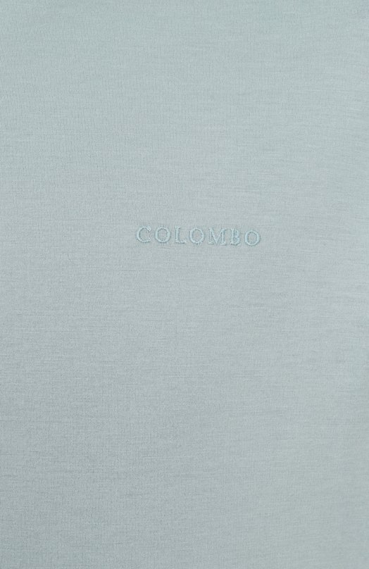Футболка из шелка и хлопка Colombo TS00404/M0146-J0 Голубой  TS00404/M0146-J0 Фото 6