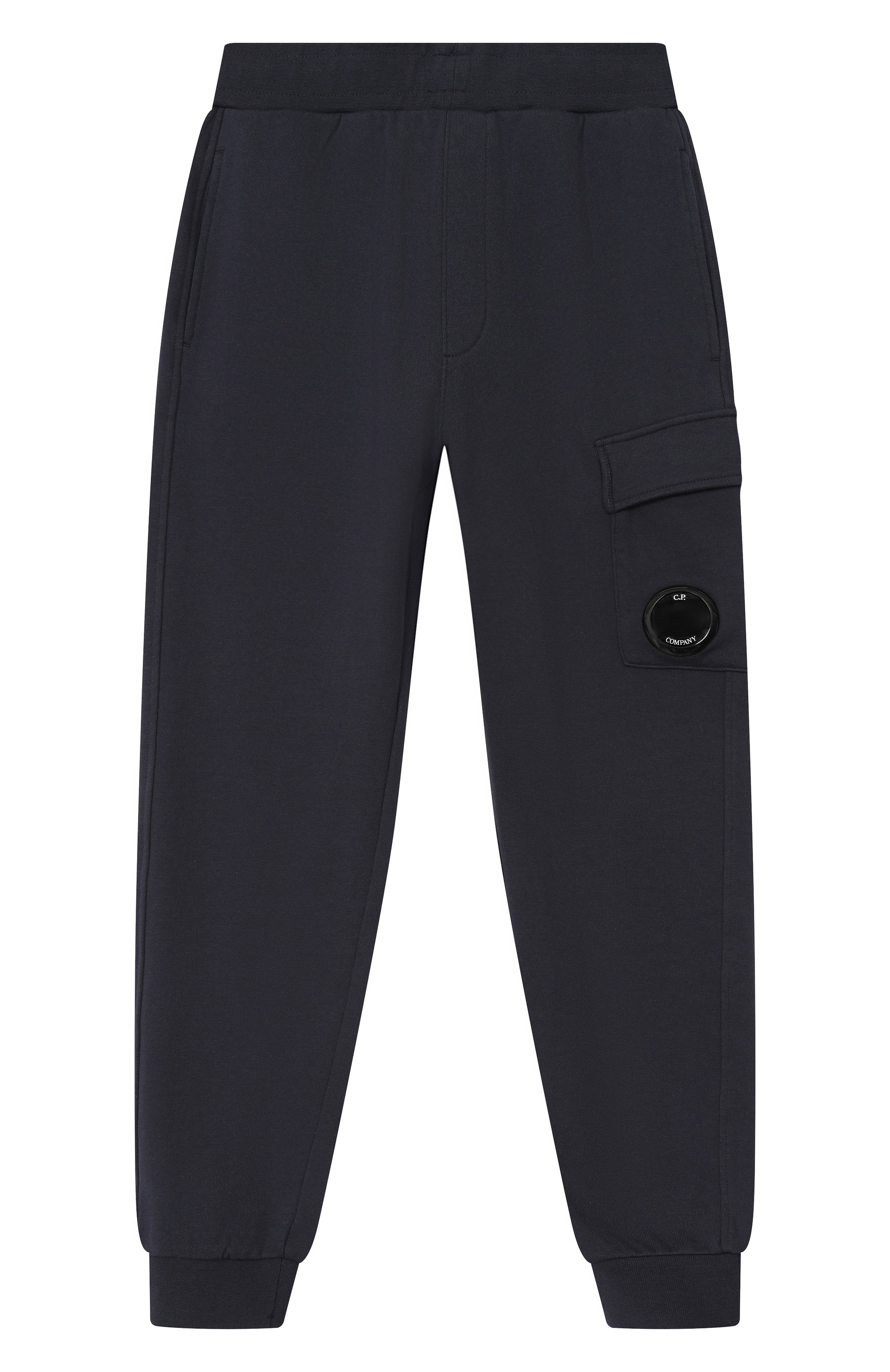 Хлопковые джоггеры C.P. COMPANY темно-синего цвета по цене 17950 руб., арт. CPP002/LCA69, фото 1 Хлопковые джоггеры C.P. COMPANY, арт. CPP002/LCA69, фото 1