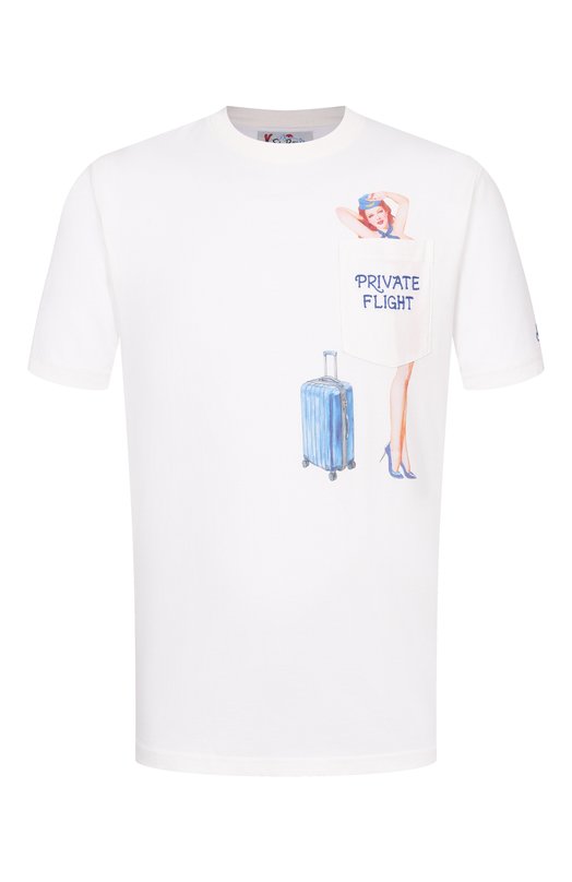 Хлопковая футболка MC2 Saint Barth C0NR0001-02655I/C0NN0R Белый C0NR0001-02655I/C0NN0R