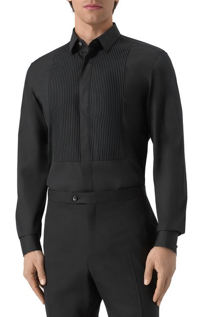 Хлопковая сорочка BOSS черного цвета по цене 24900 руб., арт. 50527671, фото 3 Хлопковая сорочка BOSS, арт. 50527671, фото 3