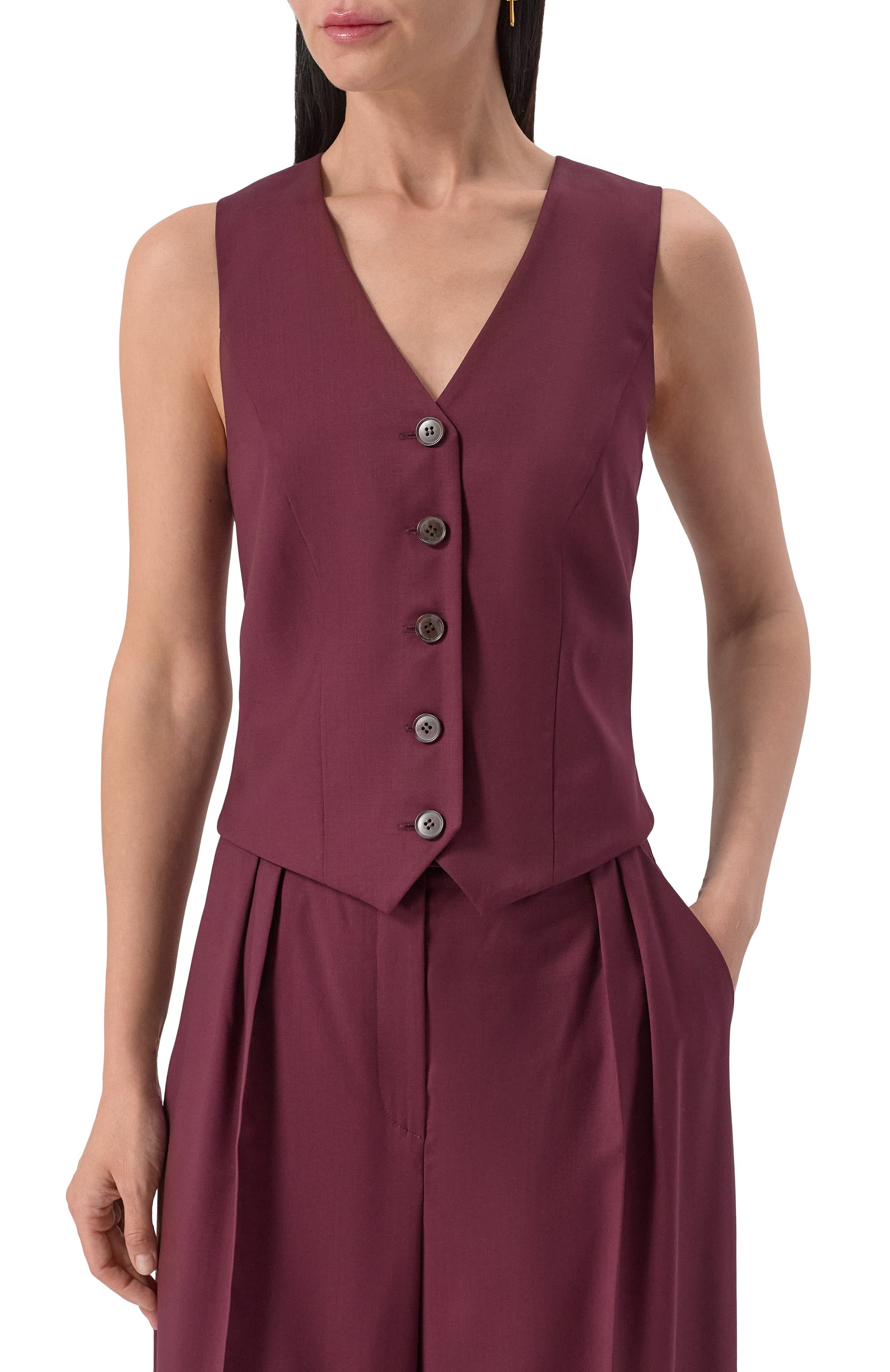 Жилет из шерсти и кашемира LESYANEBO, арт. LN03H-633_CR, фото 3