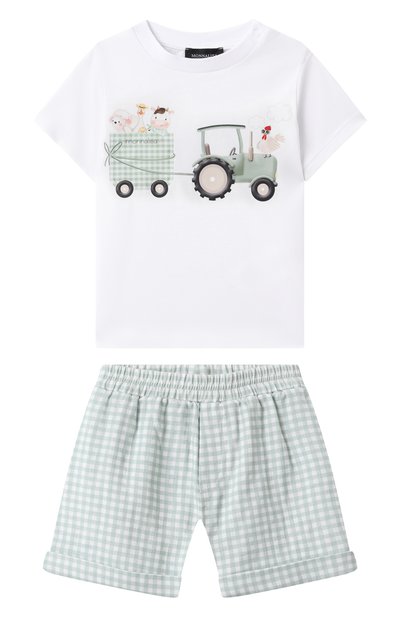 Комплект из футболки и шорт MONNALISA, арт. 28E501, фото 1