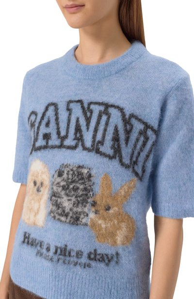 Шерстяной пуловер GANNI, арт. K2517, фото 5