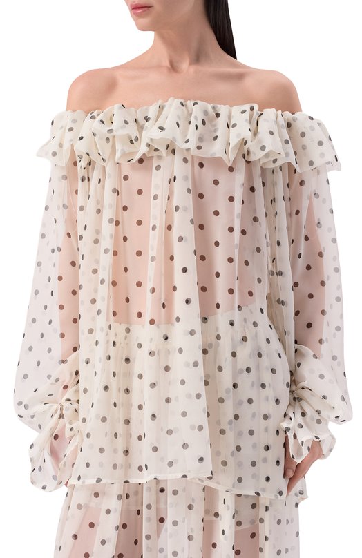 Блузка MSGM 4042MDM04A/267355 Чёрно-белый  4042MDM04A/267355 Фото 3