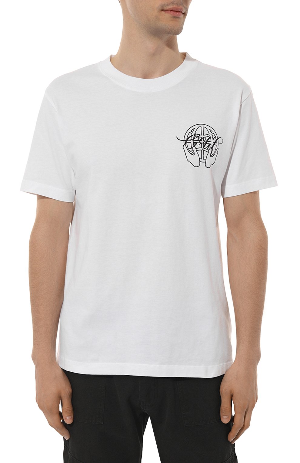 Хлопковая футболка OFF-WHITE, арт. OMAA027S23JER0070110, фото 3