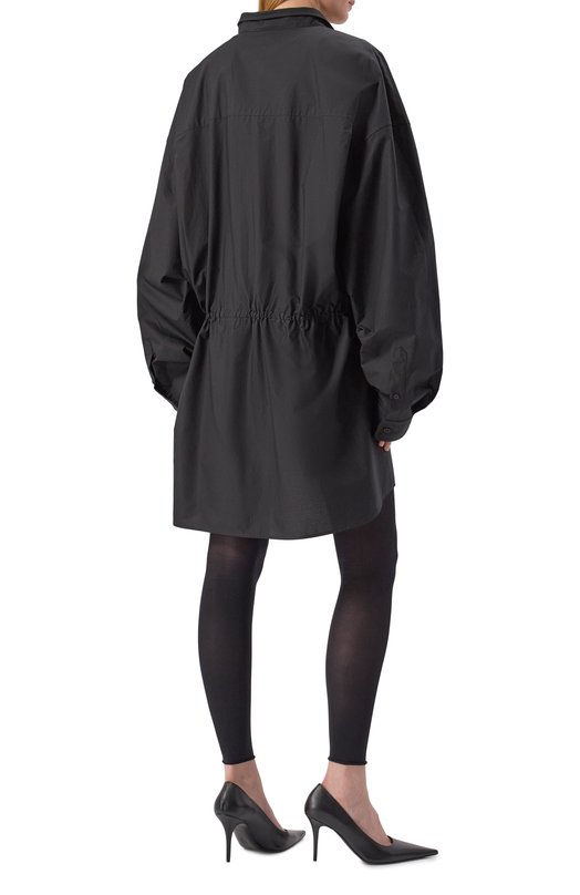 Хлопковое платье Balenciaga 814136/TNM60 Чёрный  814136/TNM60 Фото 4