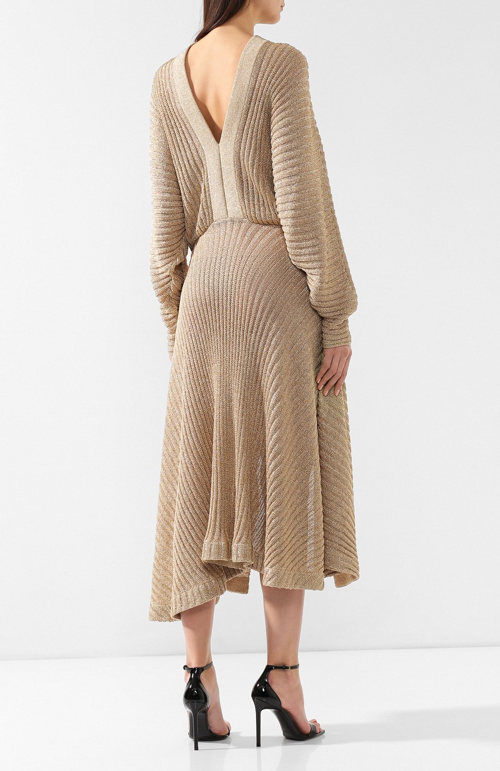 Платье из вискозы с люрексом CHLOÉ, арт. CHC19SMR02760, фото 4