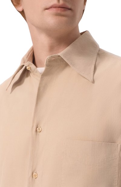 Вельветовая рубашка BRUNELLO CUCINELLI бежевого цвета по цене 92650 руб., арт. ML6880621, фото 5 Вельветовая рубашка BRUNELLO CUCINELLI, арт. ML6880621, фото 5