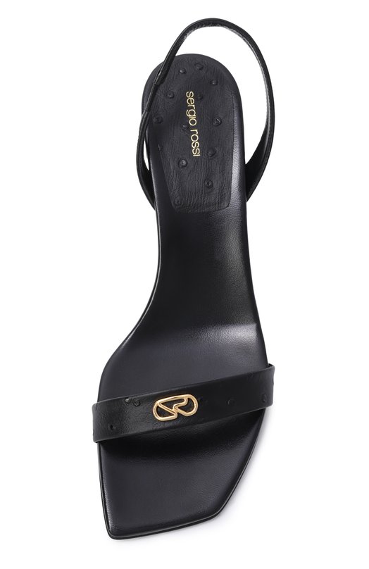 Кожаные босоножки Sergio Rossi B14570/MMVS81 Чёрный  B14570/MMVS81 Фото 6