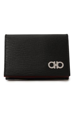 Мужской кожаный футляр для кредитных карт FERRAGAMO черного цвета, арт. 66A062/685948 | Фото 1 (Нос: Не проставлено; Материал: Натуральная кожа)