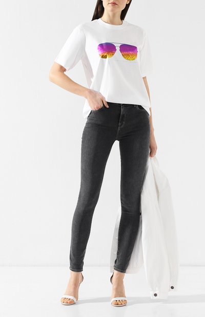 Хлопковая футболка VICTORIA, VICTORIA BECKHAM, арт. JYVV 103C PSS19 PRNTED C0TT0N JERSEY, фото 2