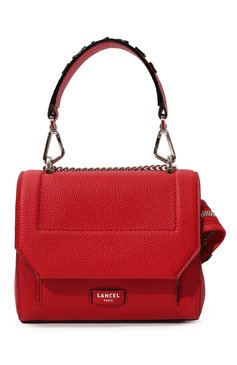 Женская сумка ninon small LANCEL красного цвета, арт. A09221 | Фото 1 (Драгоценные камни: Проставлено; Материал сплава: Проставлено; Материал: Натуральная кожа; Ремень/цепочка: На ремешке; Сумки-технические: Сумки top-handle; Размер: small)