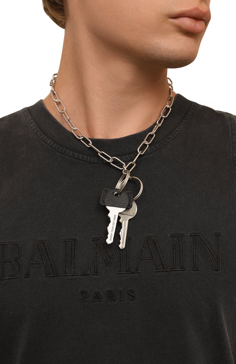 Колье MM6 серебряного цвета по цене 48200 руб., арт. SM7UU0061 P6615, фото 2 Колье MM6, арт. SM7UU0061 P6615, фото 2