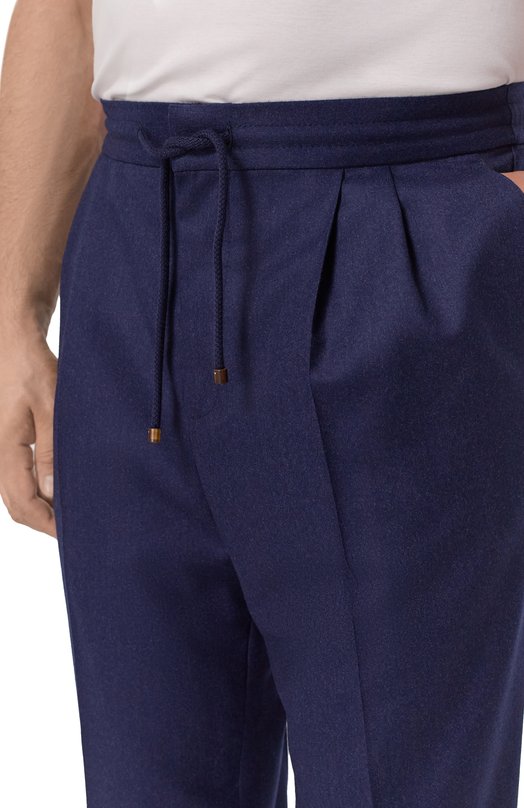 Шерстяные брюки Brunello Cucinelli ME226E1710 Синий  ME226E1710 Фото 5