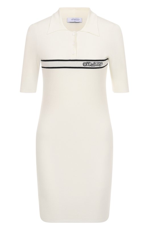 Платье из вискозы Off-White 0WHI12AS25KNI001 Белый 0WHI12AS25KNI001