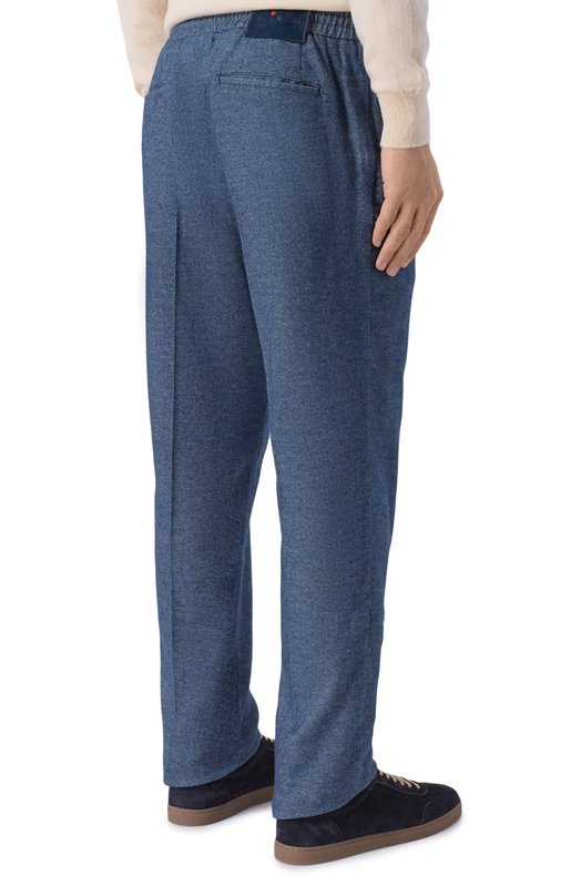 Брюки из хлопка и шерсти Kiton UPLACRK0131H05 Синий  UPLACRK0131H05 Фото 4