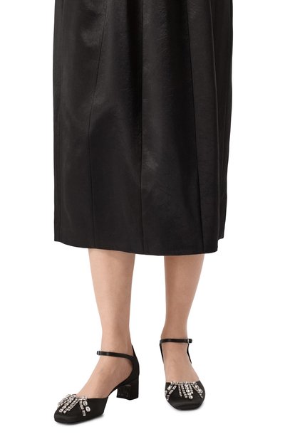 Текстильные туфли verity block heel 45 JIMMY CHOO, арт. VERITY/BH 45/GK0, фото 3