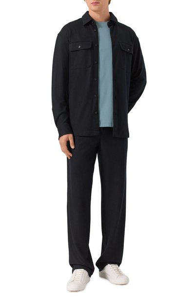 Шерстяная рубашка 12 STOREEZ черного цвета по цене 29000 руб., арт. 134098, фото 2 Шерстяная рубашка 12 STOREEZ, арт. 134098, фото 2