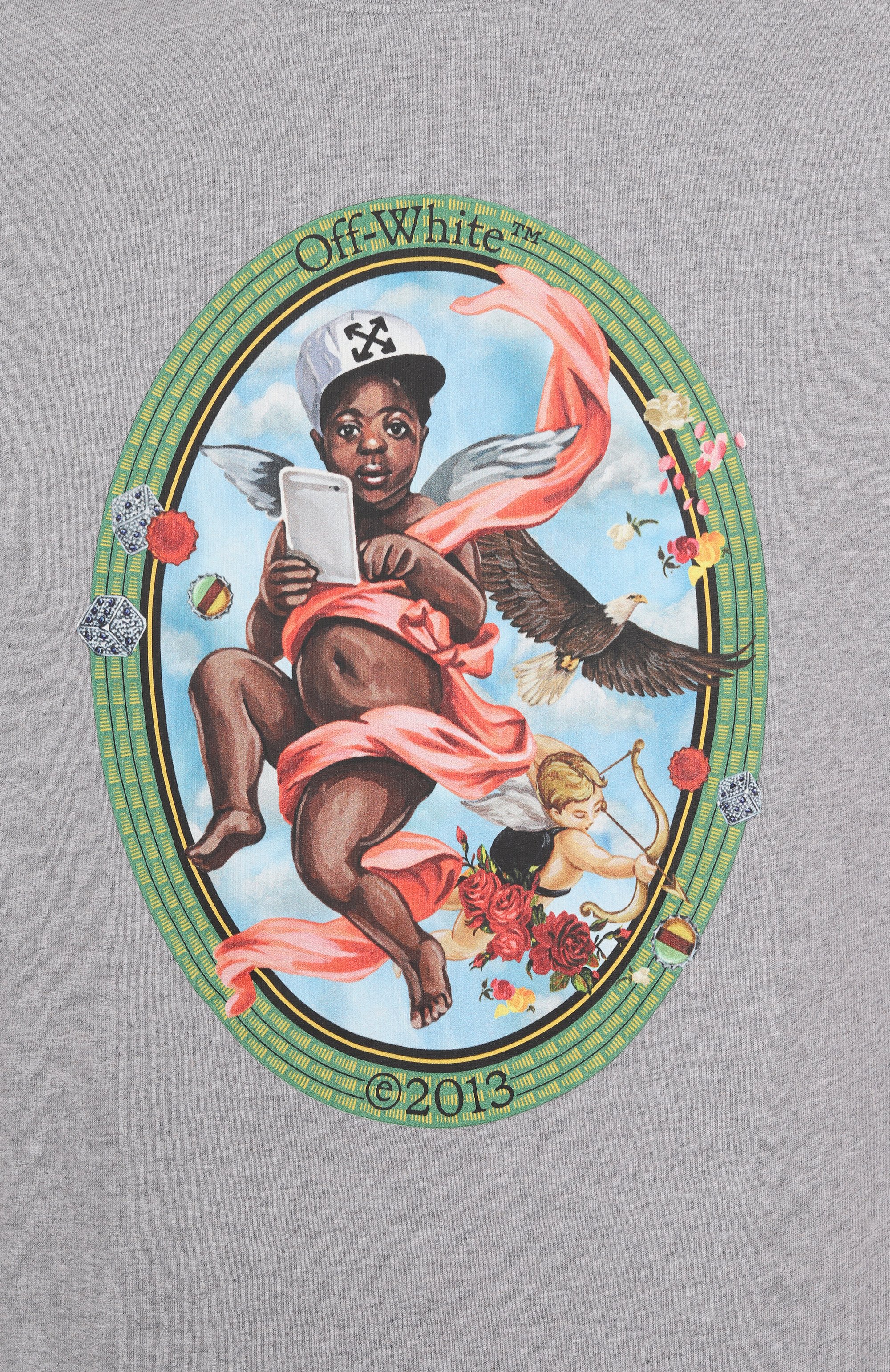 Хлопковая футболка OFF-WHITE, арт. 0MAA120S25JER002, фото 6