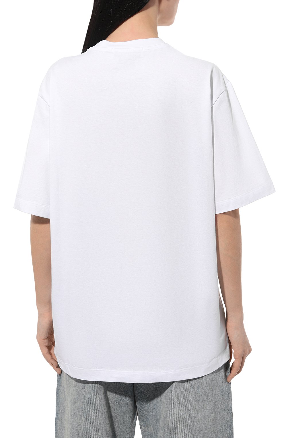 Хлопковая футболка MSGM белого цвета по цене 22100 руб., арт. 3641MDM127/247002, фото 4 Хлопковая футболка MSGM, арт. 3641MDM127/247002, фото 4