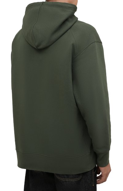 Хлопковое худи Y-3 зеленого цвета по цене 17200 руб., арт. HF7069/M, фото 4 Хлопковое худи Y-3, арт. HF7069/M, фото 4