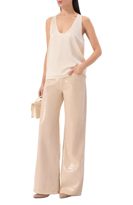 Джинсы Lotta с отделкой пайетками 7 For All Mankind 7UG20D52-1ZR Бежевый  7UG20D52-1ZR Фото 2