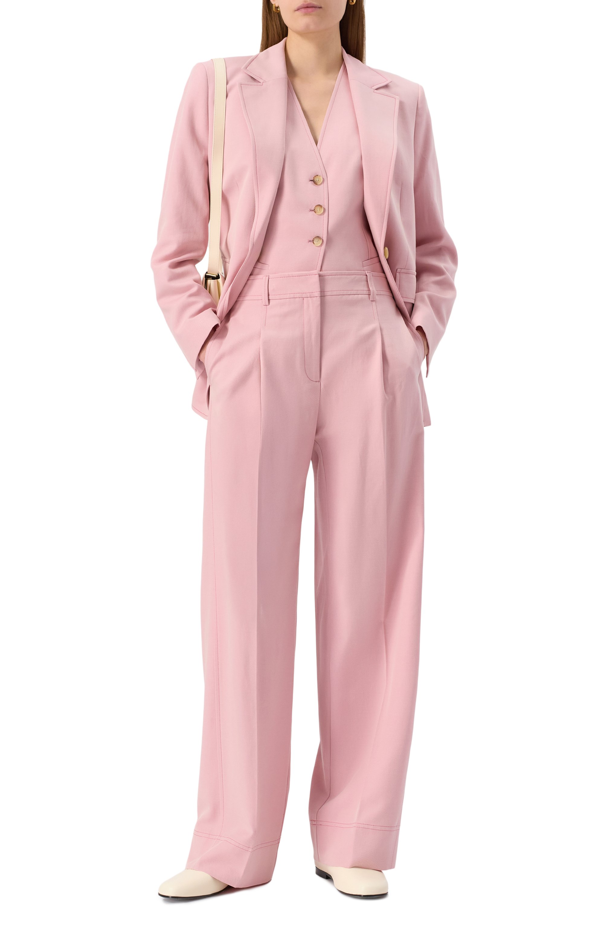 Брюки из хлопка и лиоцелла BOSS ORANGE, арт. 50546207, фото 2