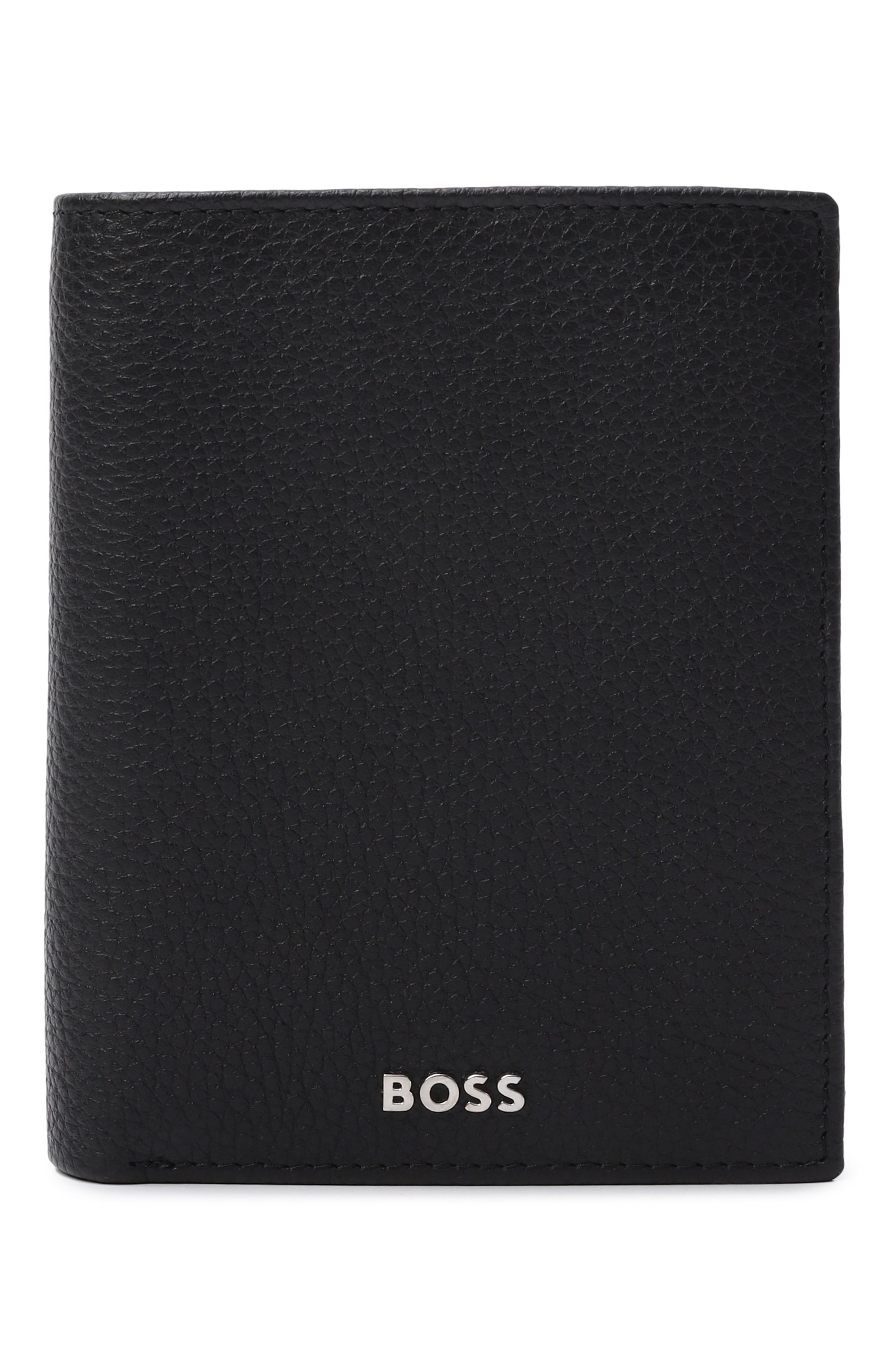 Кожаное портмоне BOSS черного цвета по цене 18050 руб., арт. HBPU00061M, фото 1 Кожаное портмоне BOSS, арт. HBPU00061M, фото 1