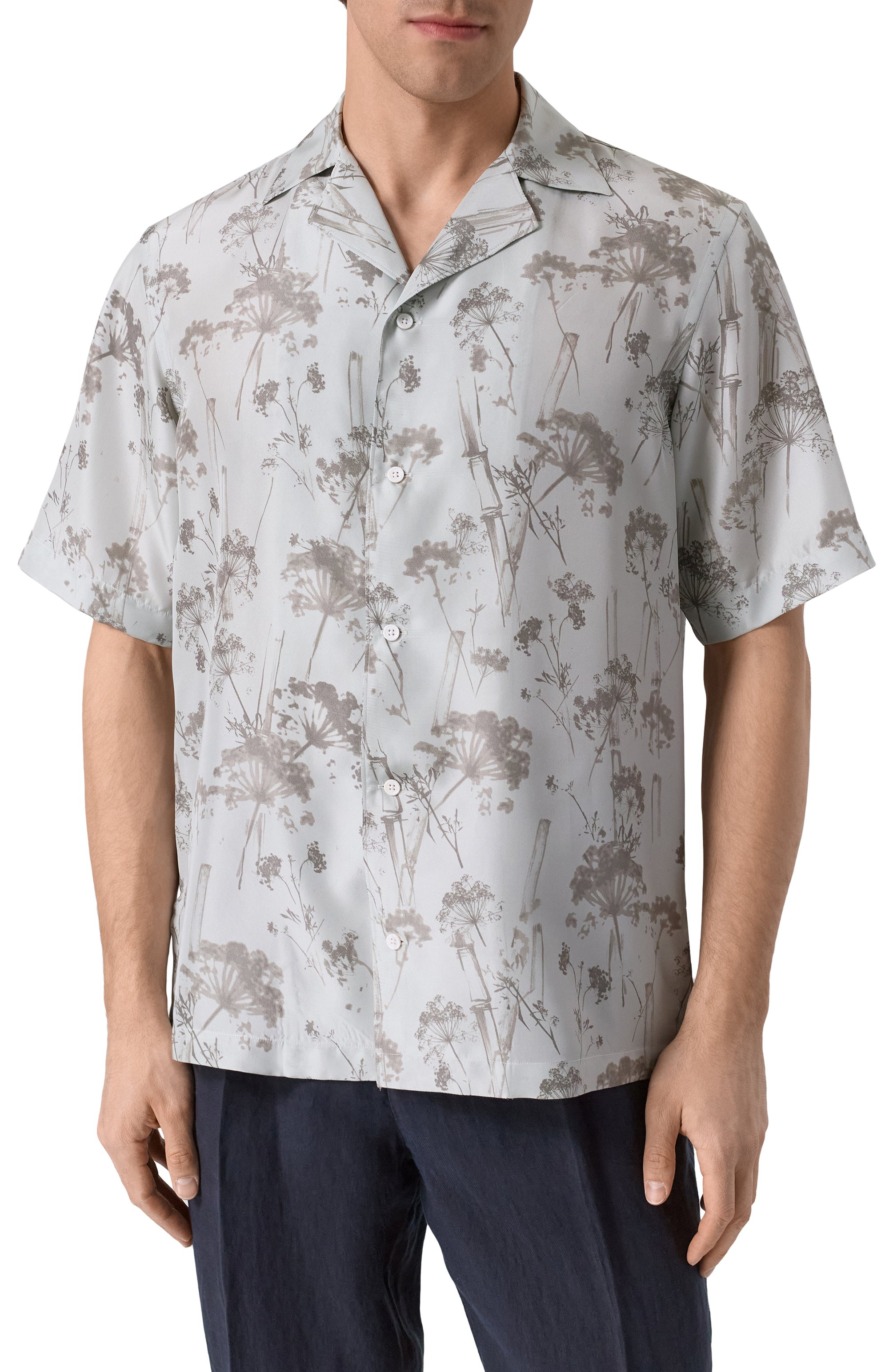 Шелковая рубашка CORNELIANI светло-голубого цвета по цене 59950 руб., арт. 25IH16-2511923, фото 3 Шелковая рубашка CORNELIANI, арт. 25IH16-2511923, фото 3