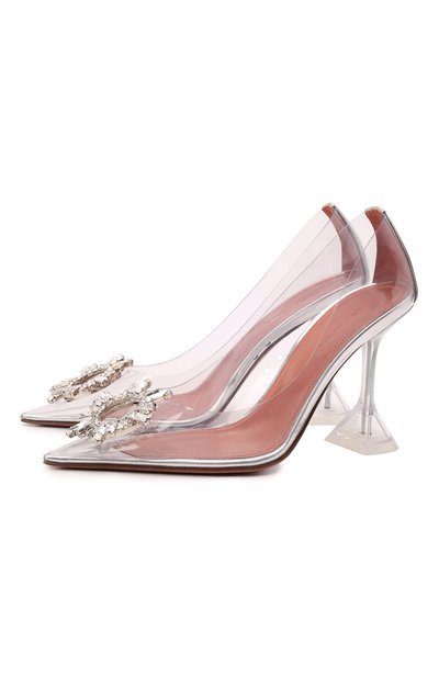 Комбинированные туфли begum glass AMINA MUADDI, арт. BEGUM GLASS PUMP/PVC/TRANSPARENT, фото 1