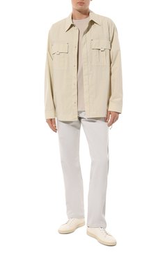 Мужские кожаные кеды KITON белого цвета, арт. USSTEN4NX0022 | Фото 2 (Подошва: Массивная; Материал утеплителя: Без утеплителя; Стили: Классический; Материал внутренний: Натуральная кожа; Материал внешний: Натуральная кожа; Кросс-КТ: Низкие)