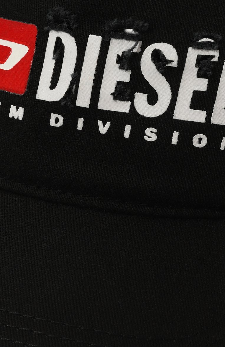 Детская бейсболка DIESEL черного цвета, арт. J01679/KXA77 | Фото 3 (Материал: Хлопок, Текстиль; Материал сплава: Проставлено; Нос: Не проставлено)