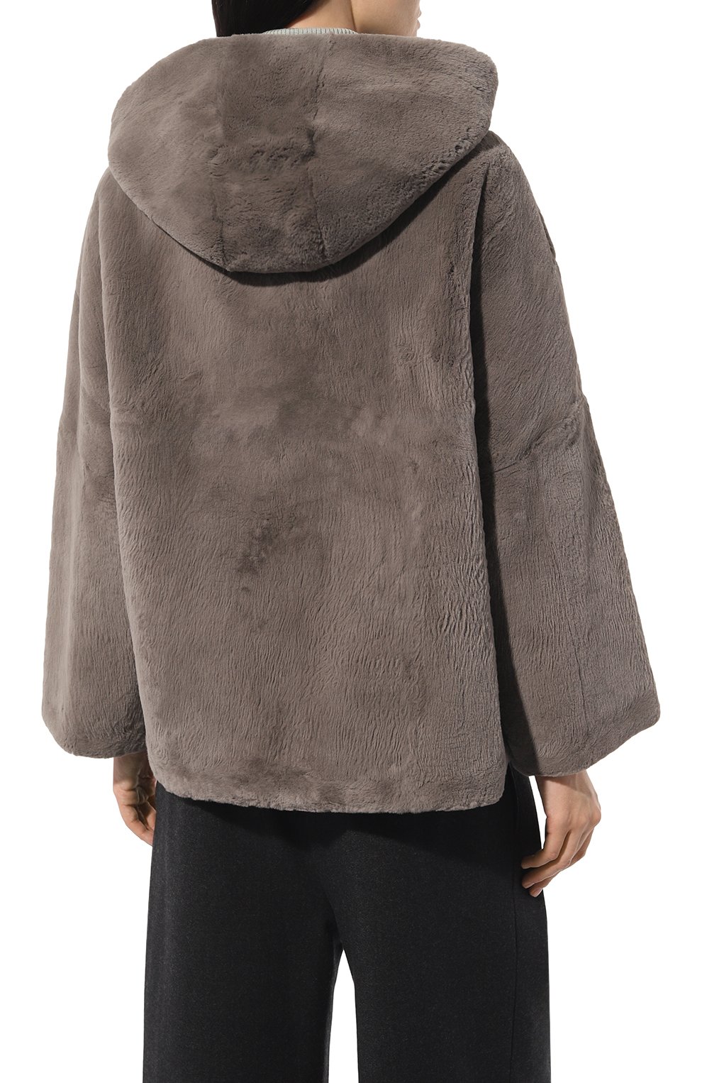 Шуба из кролика MANZONI24, арт. 23M1221-RT, фото 4