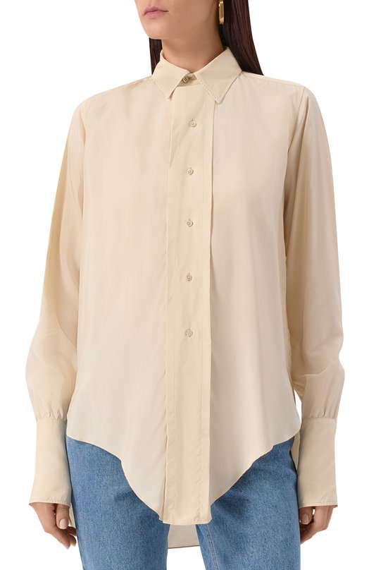 Блузка из вискозы Maison Margiela S51DT0020/S76632 Кремовый  S51DT0020/S76632 Фото 3