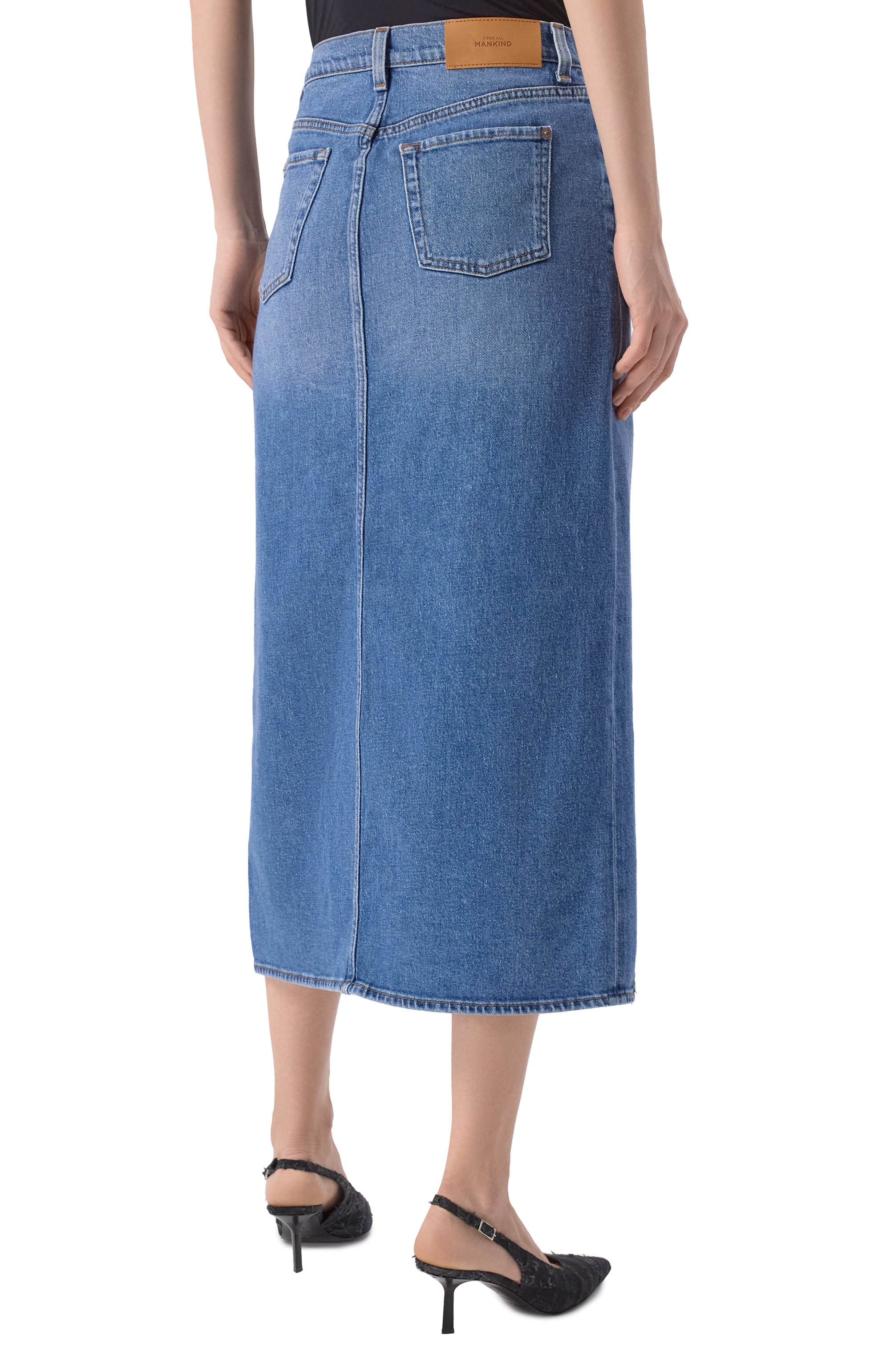 Джинсовая юбка 7 FOR ALL MANKIND, арт. 7U032C10WED, фото 4