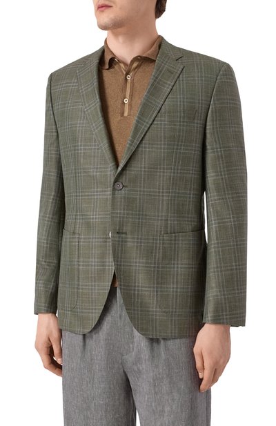 Пиджак из шерсти и шелка BOSS, арт. 50540722, фото 4