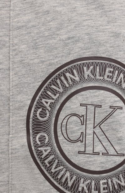 Хлопковая футболка CALVIN KLEIN серого цвета по цене 5520 руб., арт. QS6601E, фото 5 Хлопковая футболка CALVIN KLEIN, арт. QS6601E, фото 5