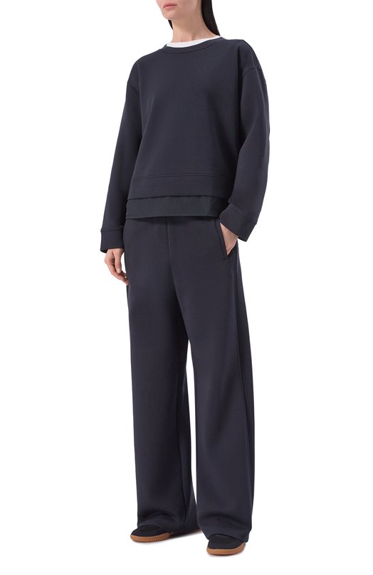 Хлопковые брюки Emporio Armani EW003866/AF10002 Синий  EW003866/AF10002 Фото 2