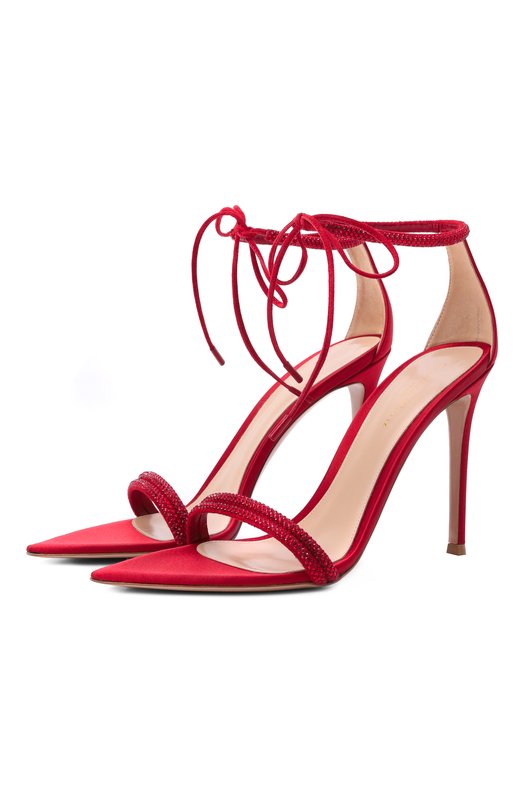 Кожаные босоножки Montecarlo Gianvito Rossi G61408.15RIC.CMIRGRG Красный G61408.15RIC.CMIRGRG